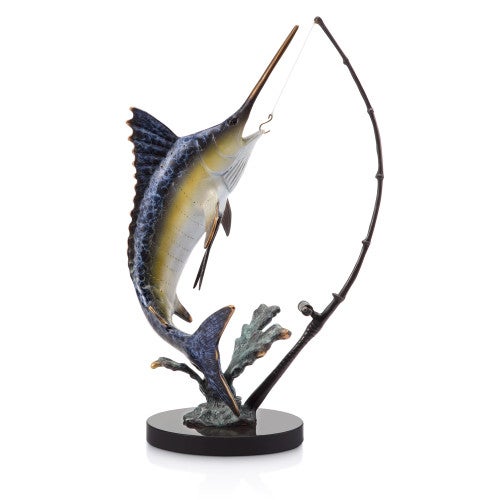 Taking the Bait Marlin Sculpture