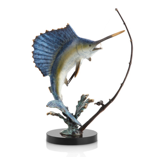Taking the Bait Sailfish Sculpture