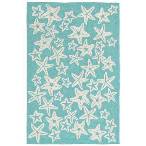 Starfish Sea Blue Indoor/Outdoor Rug Collection