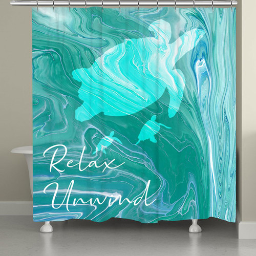 Tranquil Sea Turtle Shower Curtain
