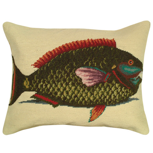 Tropical Parrot Fish Pillow