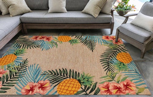 Tropical Neutral Indoor/Outdoor Rug Collection