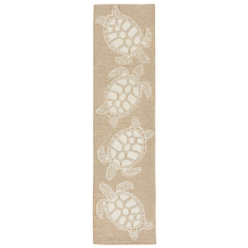 Turtle Time Natural Indoor/Outdoor Rug - 2 x 8
