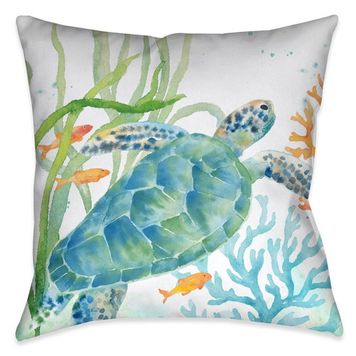 Turtle Tread 18 x 18 Outdoor Pillow