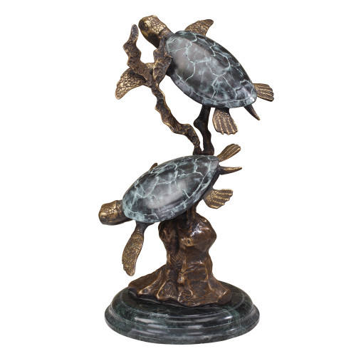 Two Lighthearted Turtles Sculpture