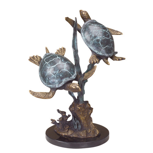 Two Turtles Sculpture