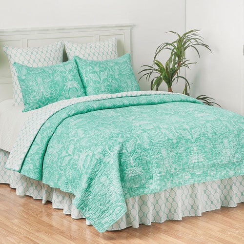 Victoria Bay Coastal Quilt Bed Set - Full/Queen
