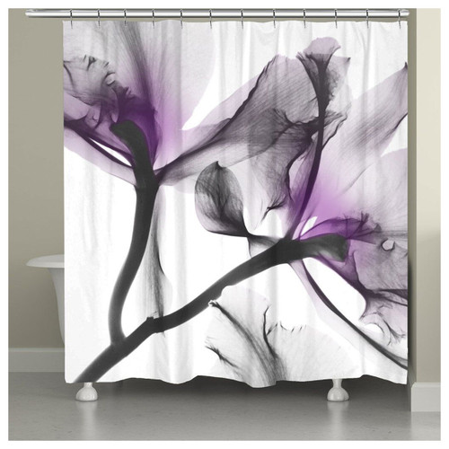 Violet Oceanic Orchid Shower Curtain