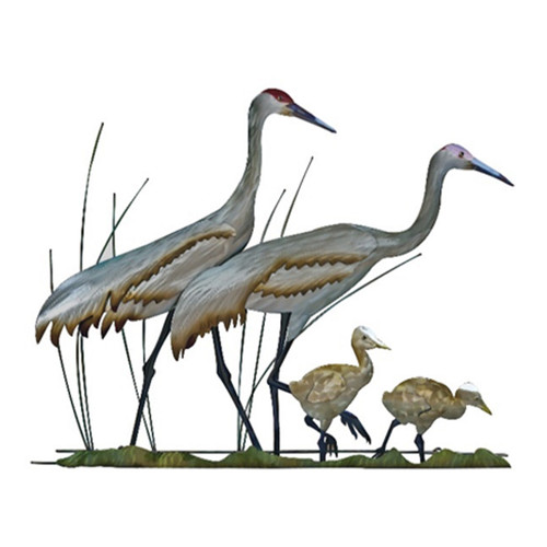Wading Crane Family Wall Art