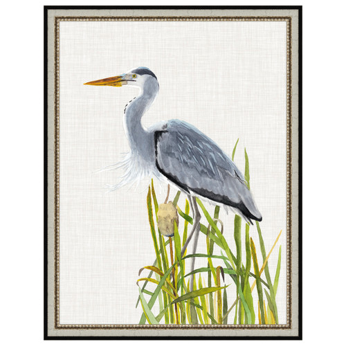 Waterbirds and Cattails II Framed Print