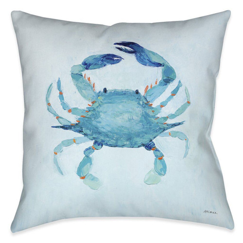 Watercolor Crab 18 x 18 Indoor Pillow