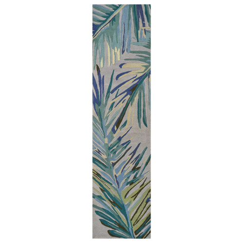 Waterside Blue Palms Rug - 3 x 10
