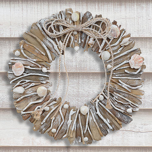 Weathered Driftwood & Shell Wreath