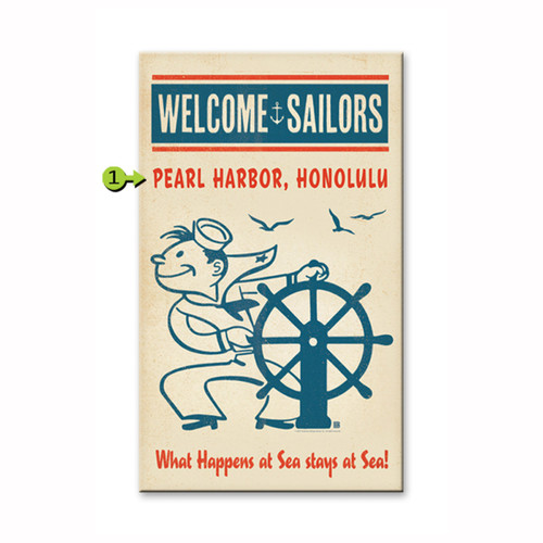 Welcome Sailors Personalized Sign - 18 x 30