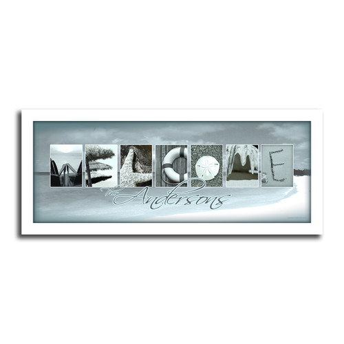 Welcome Beach Personalized Framed Canvas