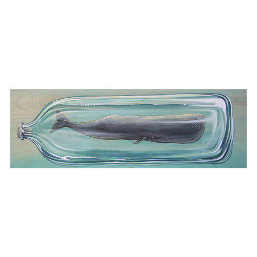 Whale Bottle Canvas Art