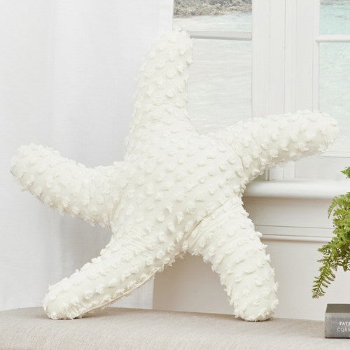 White 3-D Starfish Pillow