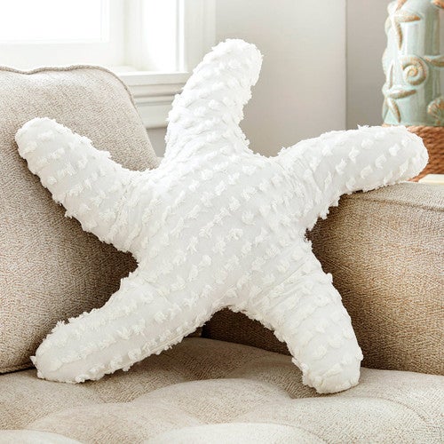 White 3-D Starfish Pillow