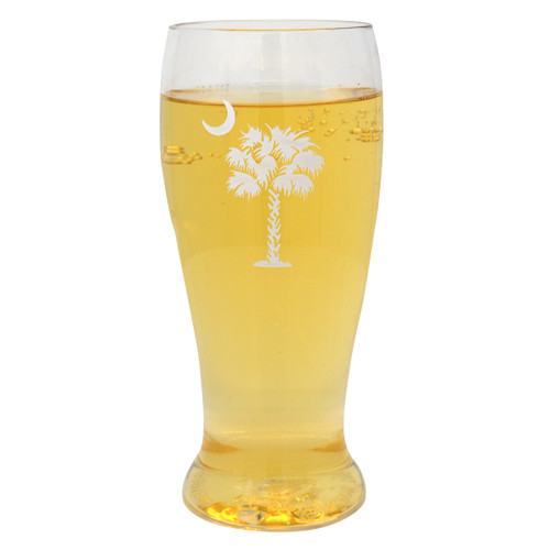 White Palm and Moon Beer Tumblers - Set of 4