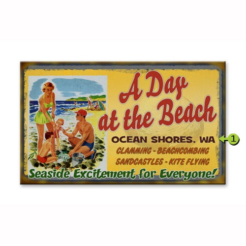 A Day at the Beach Location Personalized Signs