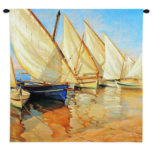 White Sails I Small Wall Tapestry