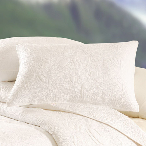 White Shell Matelasse Standard Sham