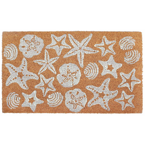 White Shells Coir Mat - 1 x 2