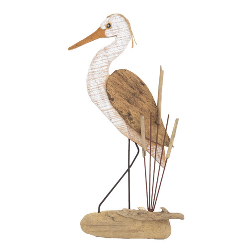 Wooden Heron Wall Art
