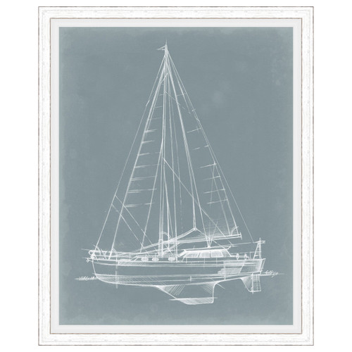 Yacht Sketches I Framed Print
