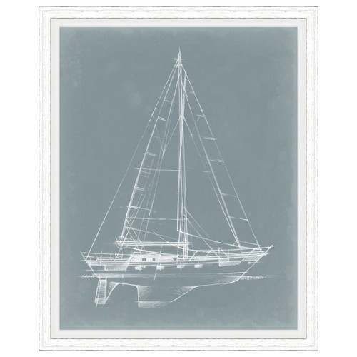 Yacht Sketches II Framed Print