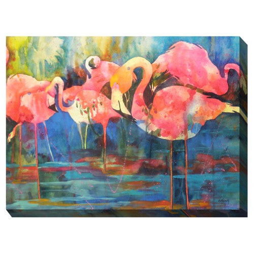 Flamingo Palette Outdoor Wall Art