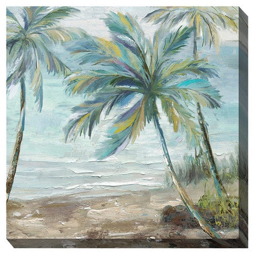 Aqua Palms 2 Outdoor Wall Art