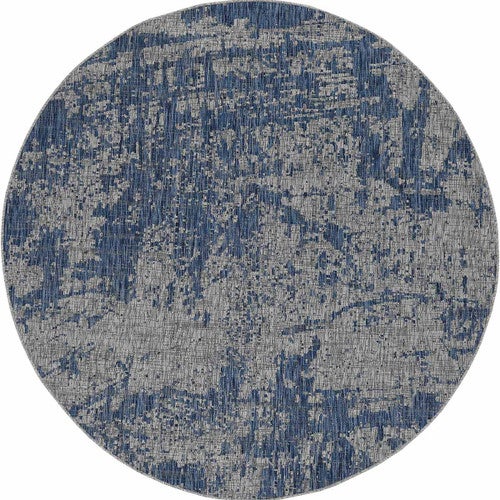 Seafoam Blue Indoor/Outdoor Rug - 8 Ft. Round