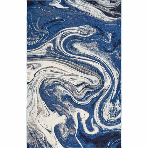 Blue Ripples Rug - 8 x 10