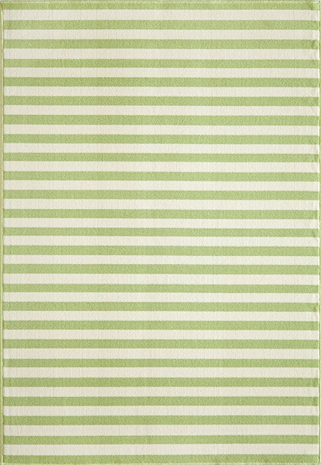 Baja Green Stripe Rug - 5 x 8