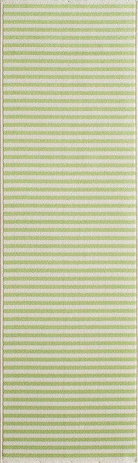 Baja Green Stripe Rug - 2 x 8