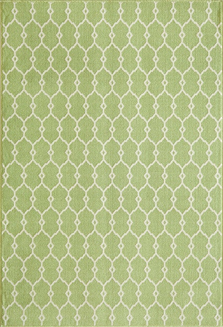 Baja Latticework Green Rug - 2 x 4