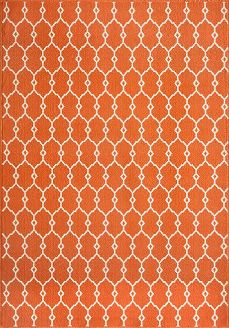 Baja Latticework Orange Rug - 2 x 8
