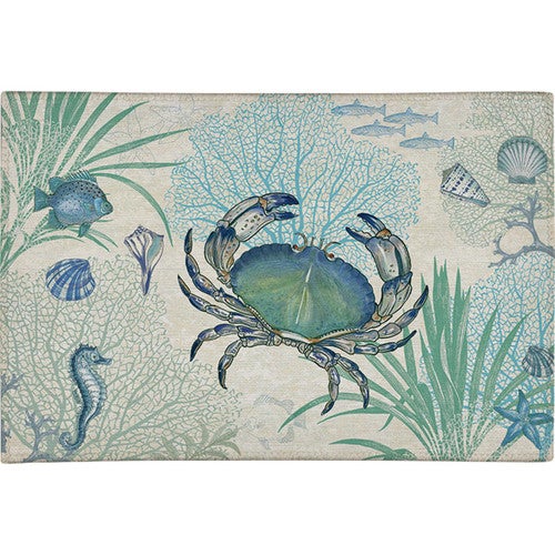 Crab Swim Chenille Rug - 3 x 5