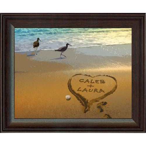 Beach Couple Personalized Framed Print