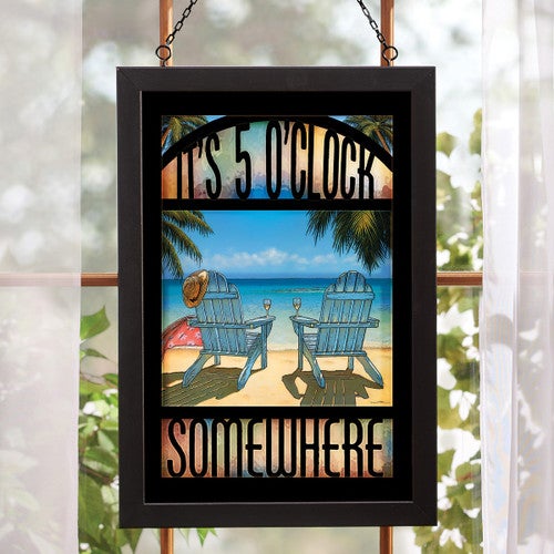 5 O'clock Somewhere Stained Glass Art