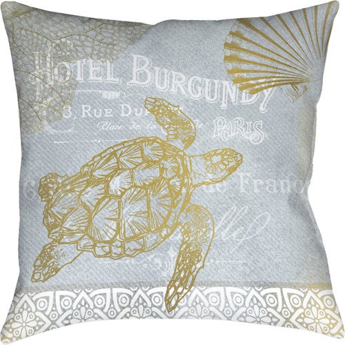 Turtle Depths Outdoor Pillow
