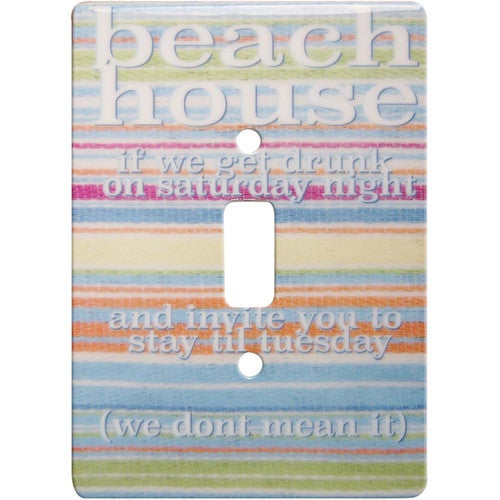 Beach House Wisdom Single Switch Plate