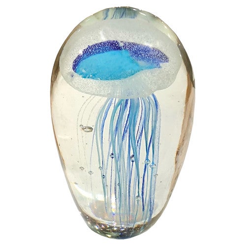 Glow in the Dark Jellyfish Art Glass - Blue - SALE
