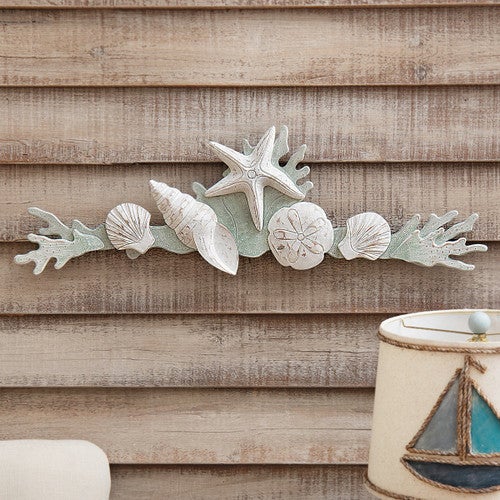 Seashell Swag Wood Wall Art