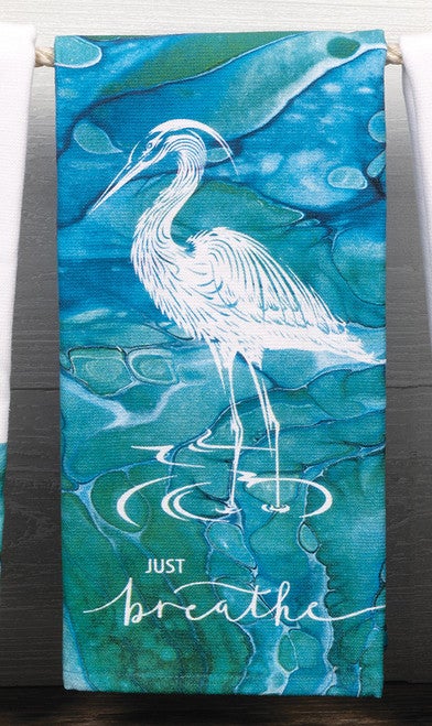 Sea Life Dual Purpose Terry Towel - Just Breathe