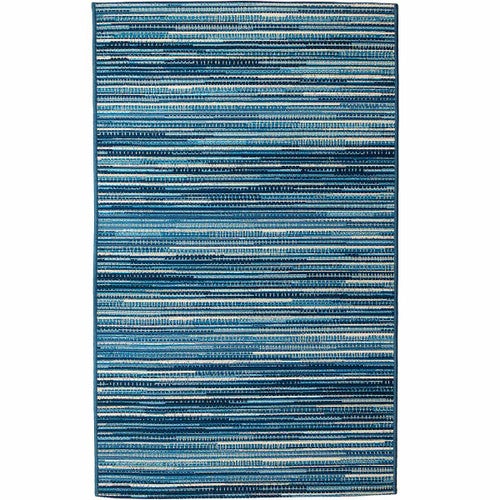 Pacific Stripes Blue Indoor/Outdoor Rug - 3 x 5