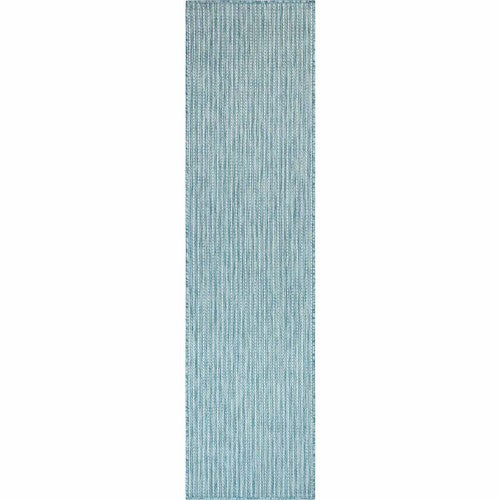 Ocean Surf Aqua Indoor/Outdoor Rug - 2 x 8
