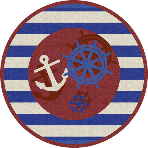 Nautical Voyage Rug - 8 Ft. Round
