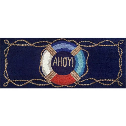 Ahoy Life Preserver Indoor/Outdoor Rug - 2 x 5